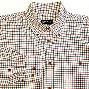 Orvis Cotton/Wool Blend Button Down Flannel Shirt